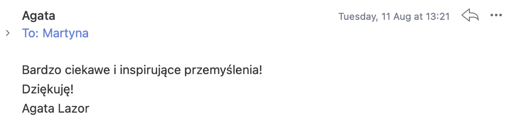 Wiadomość od czytelnika