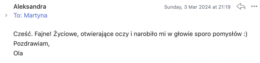 Wiadomość od czytelnika
