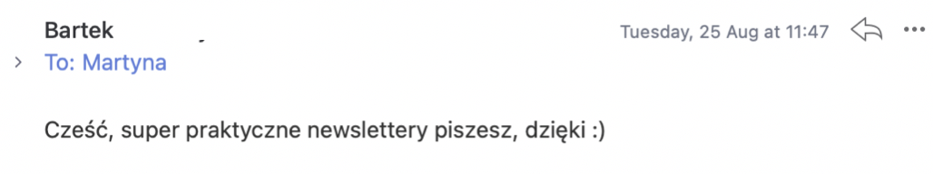 Wiadomość od czytelnika