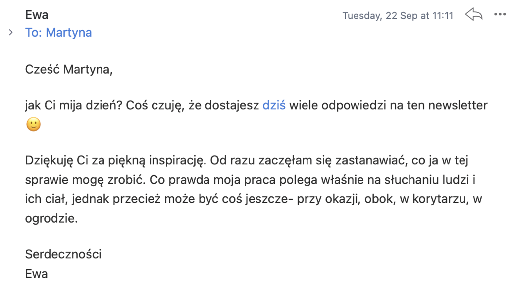 Wiadomość od czytelnika