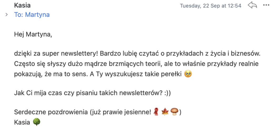 Wiadomość od czytelnika