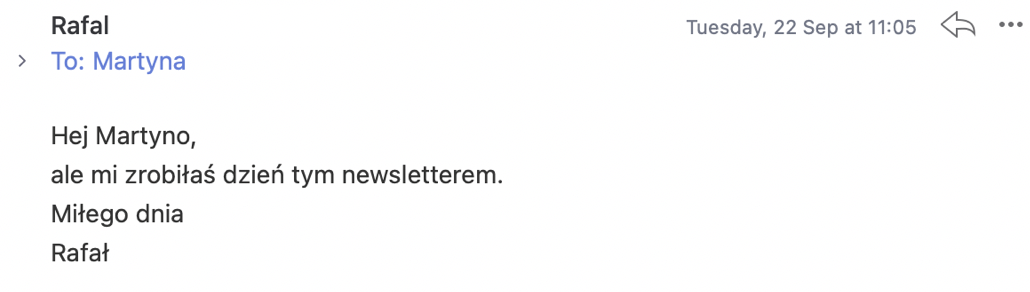 Wiadomość od czytelnika